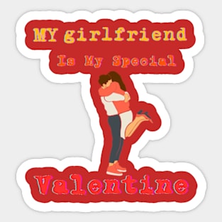 Girlfriend's Charm Tee: Embrace the Magic of Love this Valentine's Day Sticker